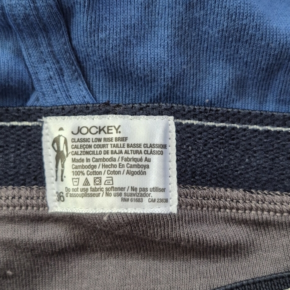 Jockey Men's Briefs - Blue and Gray Trio - Picture 3 of 5